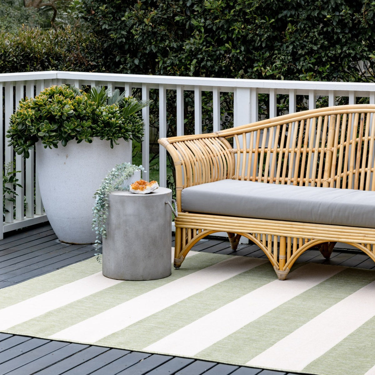 Nyoma Lime Striped Outdoor Rug - Fab Habitat , Outdoor Rugs, 