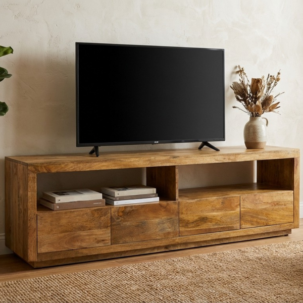 Nyra 180cm Entertainment TV Unit with 4 Drawers