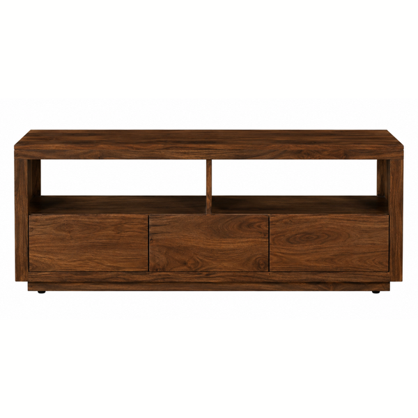 Nyra Walnut 140cm Entertainment TV Unit with 3 Drawers