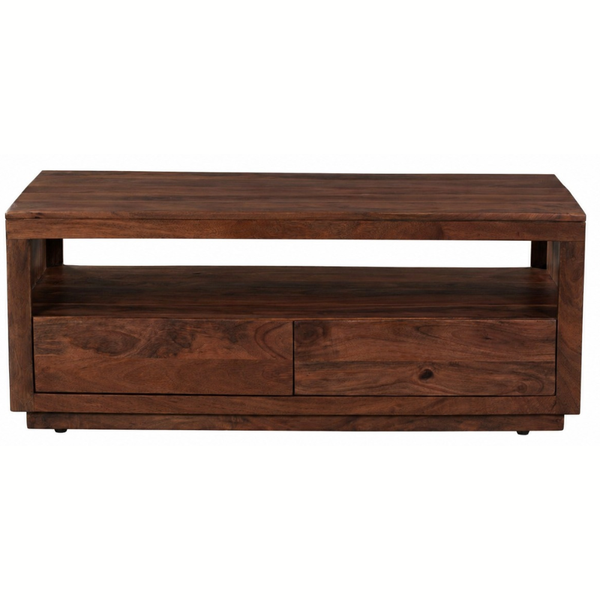 Nyra Walnut Coffee Table with 2 Drawers