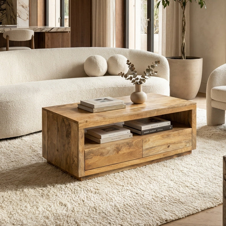 Nyra Coffee Table with 2 Drawers
