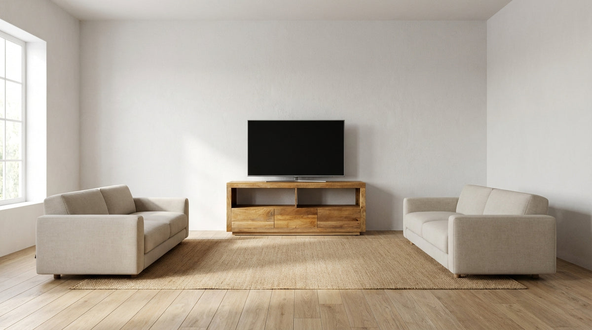 Nyra 140cm Entertainment TV Unit with 3 Drawers