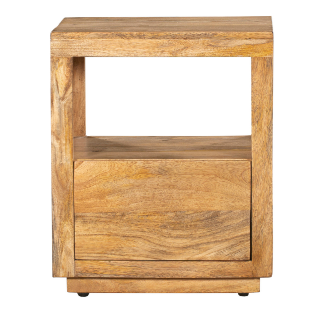 Nyra Bedside Table with 1 Drawer - Fab Habitat , Side Tables, [product_size],