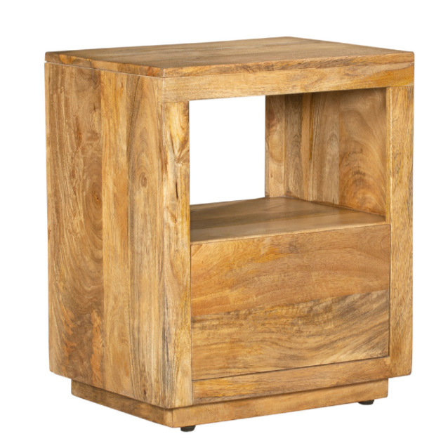 Nyra Bedside Table with 1 Drawer - Fab Habitat , Side Tables, [product_size],