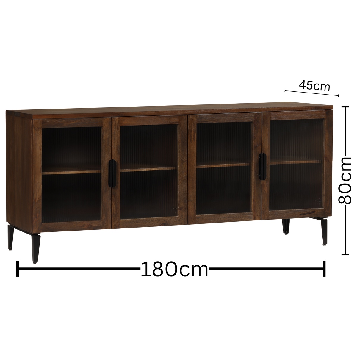 Odense Walnut Four Door Buffet