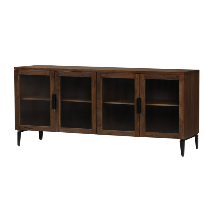 Odense Walnut Four Door Buffet