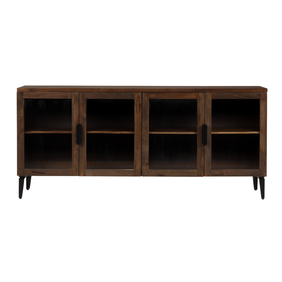 Odense Walnut Four Door Buffet