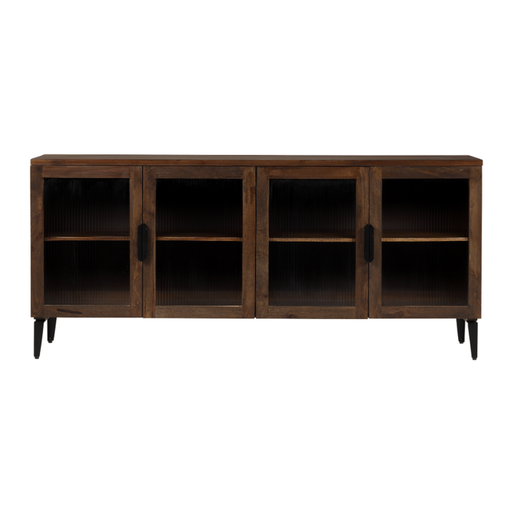 Odense Walnut Four Door Buffet