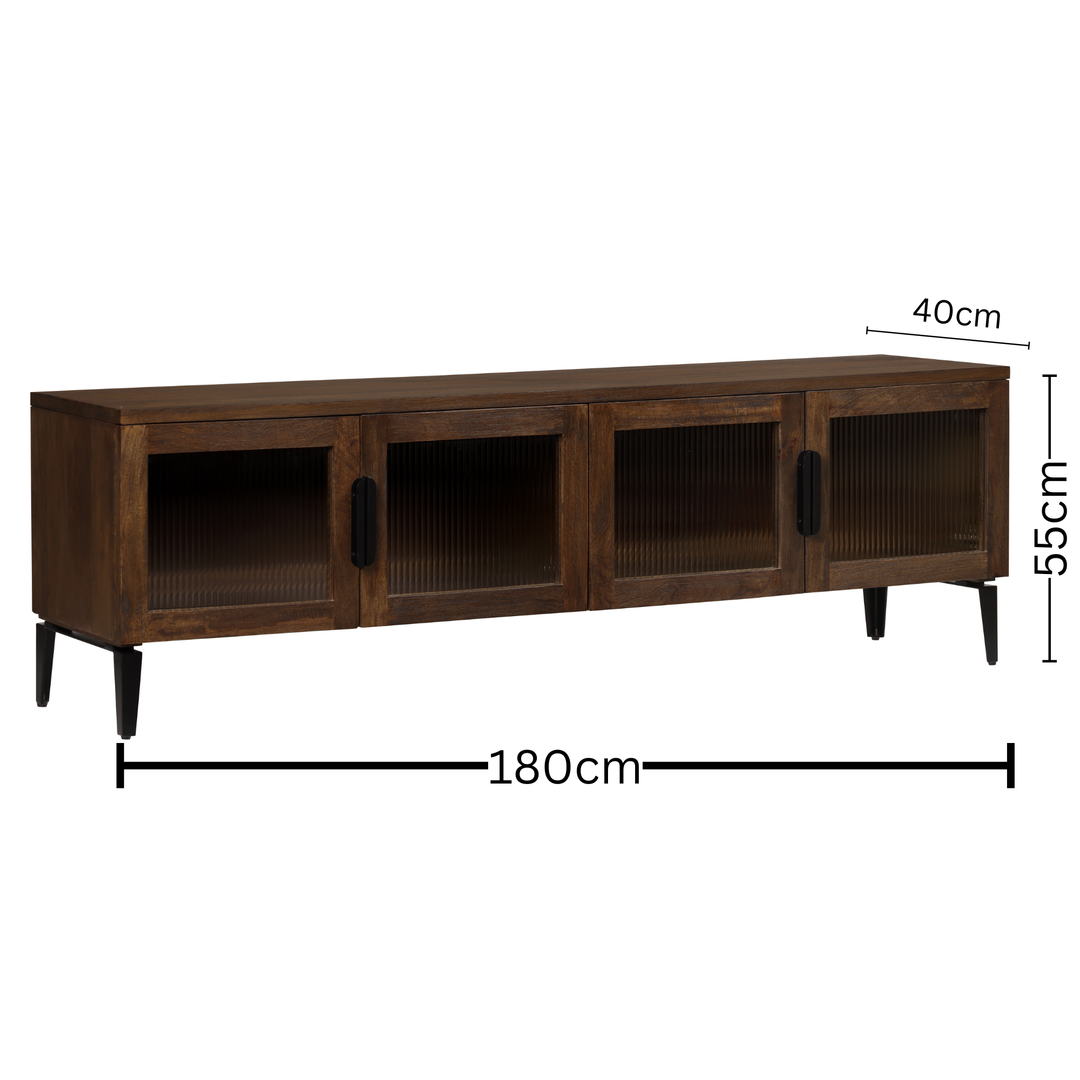 Odense Walnut Entertainment TV Unit with Storage