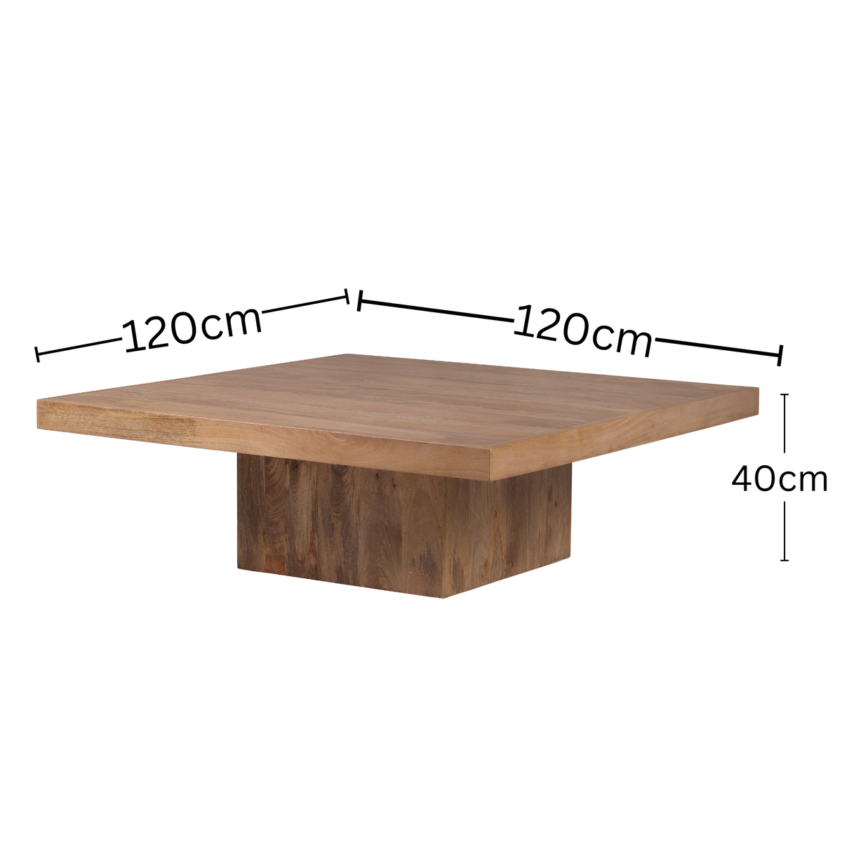 Oji Natural Coffee Table - 120x120cm
