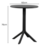 Olivia Black Round Outdoor Table