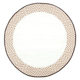 Olympia Beige & White Modern Recycled Plastic Round Outdoor Rug - Fab Habitat , Recycled Plastic Rugs & Mats, 