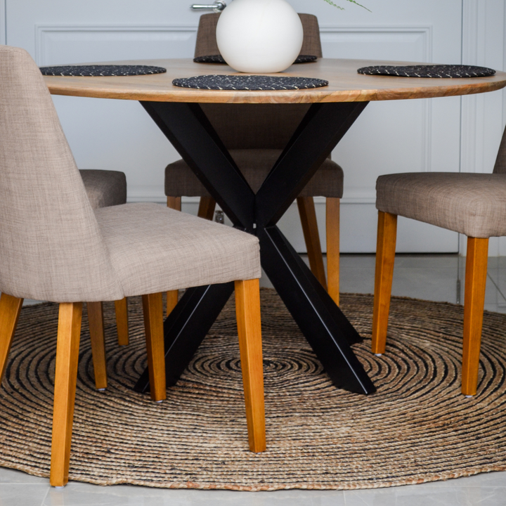 Orchid Round Jute Large Rug for High Traffic Areas - Fab Habitat , Jute Rug, 