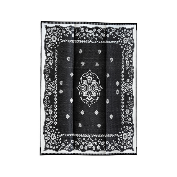 Oriental Black & White Traditional Foldable Waterproof Large Camping Mat - 270x360 CM - Fab Habitat , Camping Mats, 