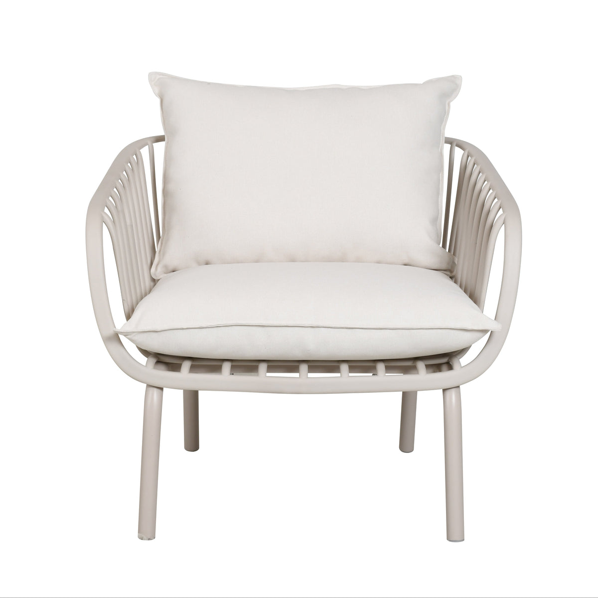 Owen Light Grey Outdoor Chair with Cushion - Set of 2