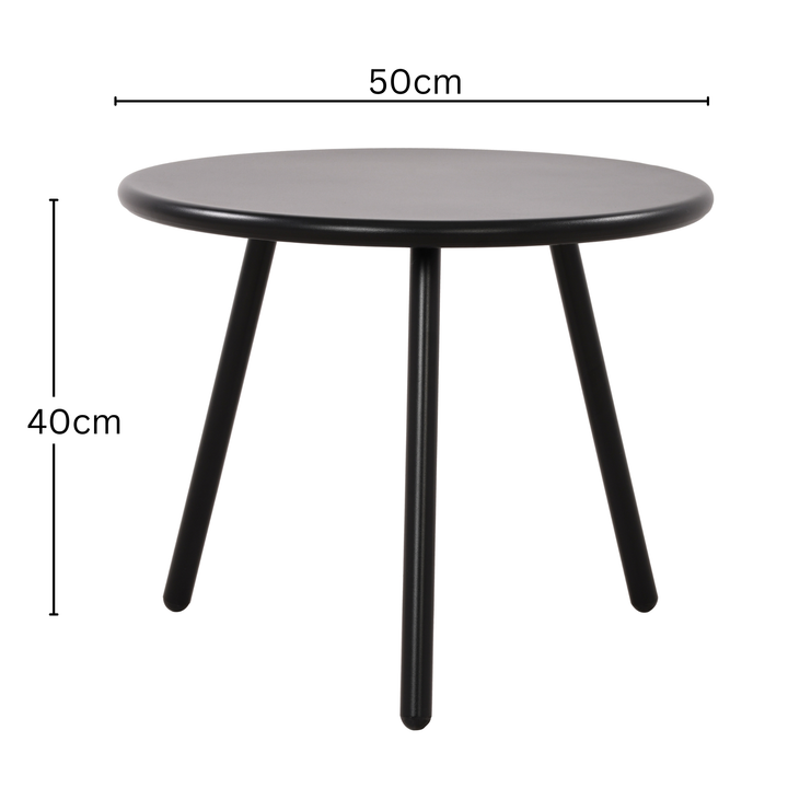 Owen Black Metal Round Coffee Table