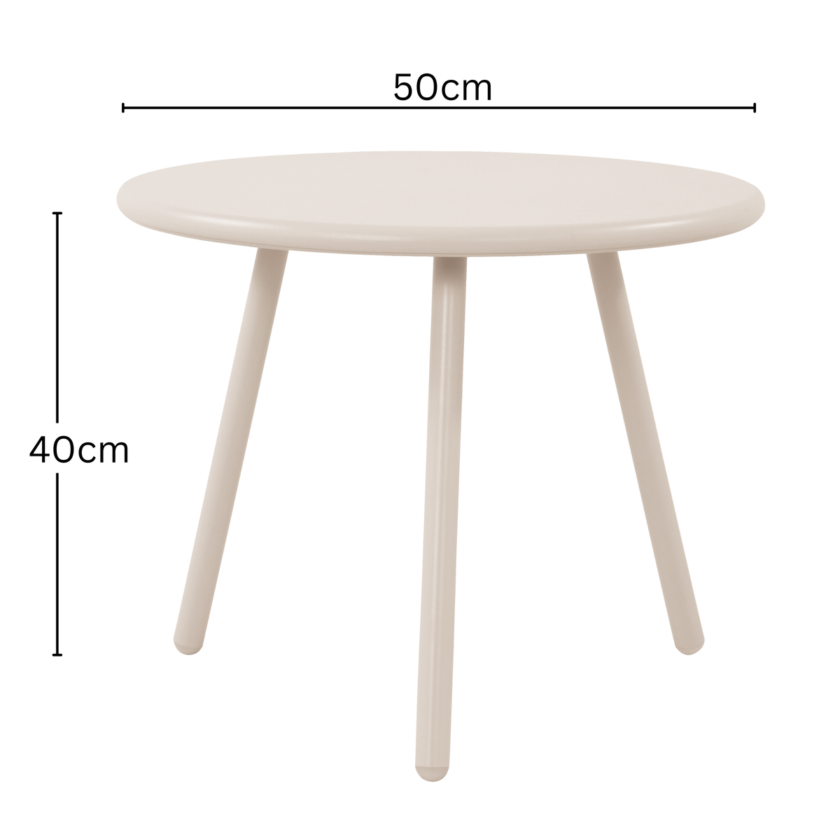 Owen Light Grey Metal Round Coffee Table