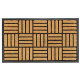 Parquet Tiles Geometrical Rubber Bordered Coir Doormat - Fab Habitat , Doormats, 