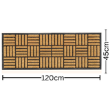 Parquet Doormat 45x120 – Wood Pattern Look Entry Rug – Buy Online in Australia