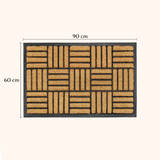 Parquet Tiles Geometrical Rubber Bordered Coir Doormat - Fab Habitat , Doormats, 