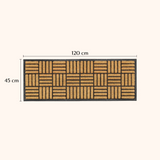 Parquet Tiles Geometrical Rubber Bordered Coir Doormat - Fab Habitat , Doormats, 