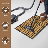 Parquet Tiles Geometrical Rubber Bordered Long Coir Doormat - Fab Habitat , Doormats, 