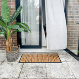 Parquet Tiles Geometrical Rubber Bordered Long Coir Doormat - Fab Habitat , Doormats, 