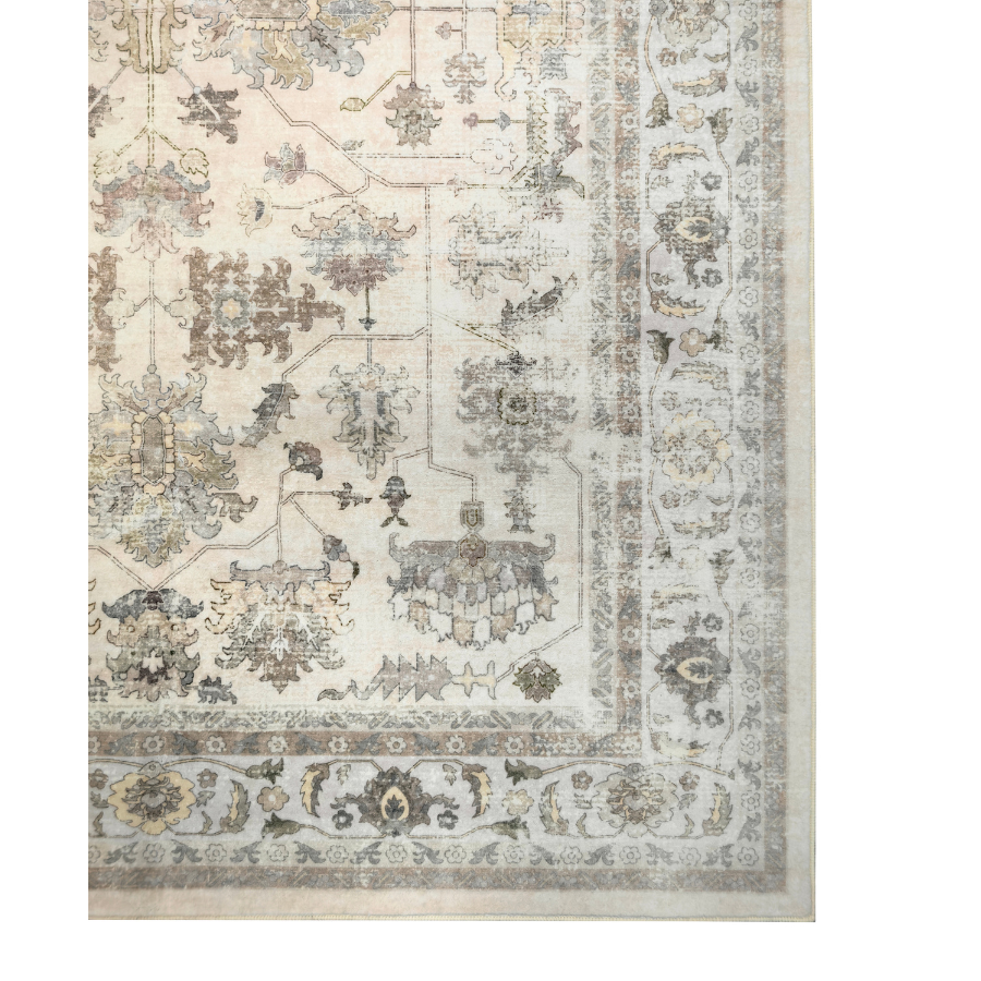 Pasadena Multicoloured Distressed Machine Washable Large Rug