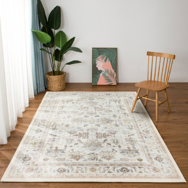 Pasadena Multicoloured Distressed Machine Washable Large Rug