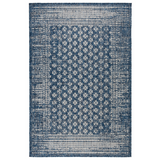 Pearl Blue Floral Polypropylene Large Rug - Fab Habitat , Outdoor Rugs, 