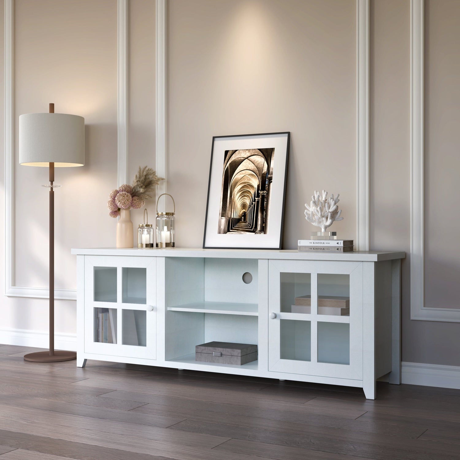 Pembroke White 165cm Entertainment TV Unit - Fab Habitat , TV Units, 