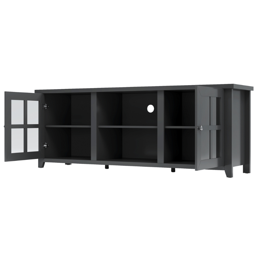 Pembroke Black 165cm Entertainment TV Unit - Fab Habitat , TV Units, 
