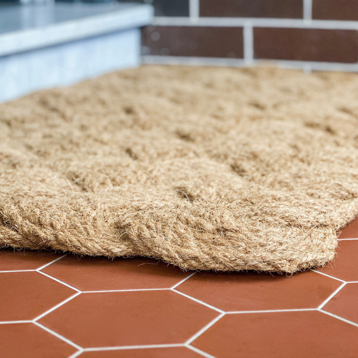 Periyar Plain knotted Coir Doormat - Fab Habitat , Doormats, 