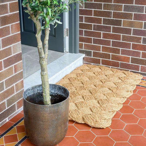 Periyar Plain knotted Coir Doormat - Fab Habitat , Doormats, 