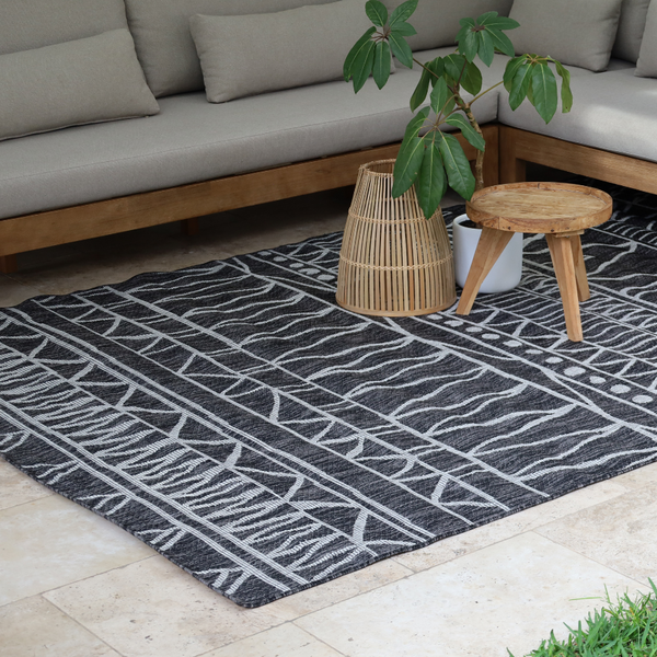 Perla Tribal Polypropylene Outdoor Rug - Fab Habitat , Outdoor Rugs, 