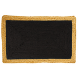60 Cm X 90 Cm Phoenix Black Jute Door Mat - Fab Habitat , Doormats, 
