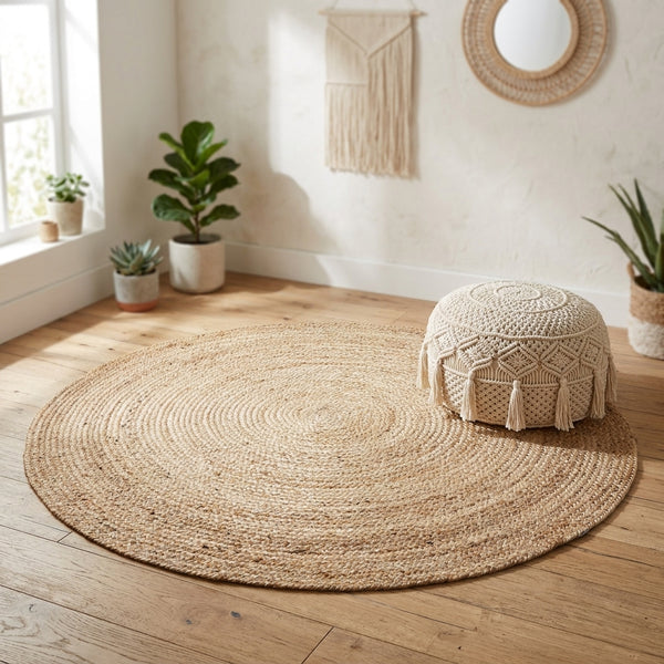 Phoenix Natural Round Jute Rug