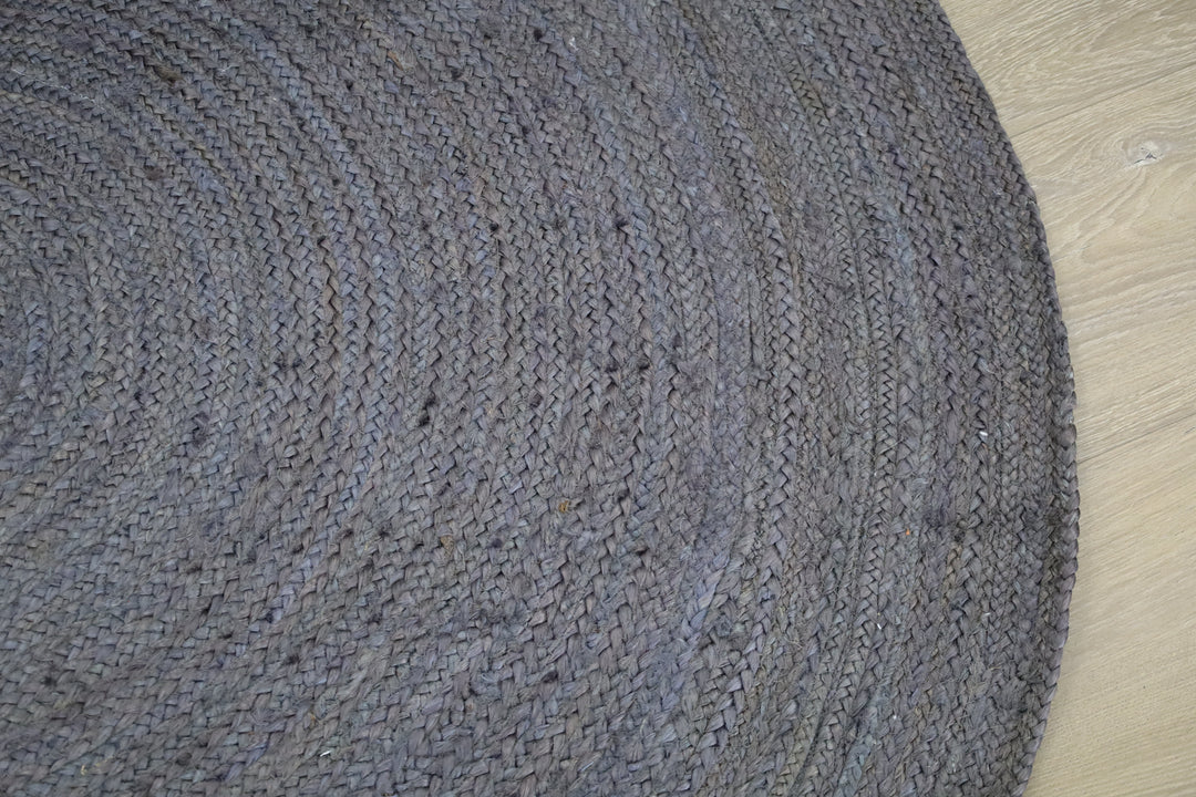 Phoenix Grey Oval Large Jute Rug