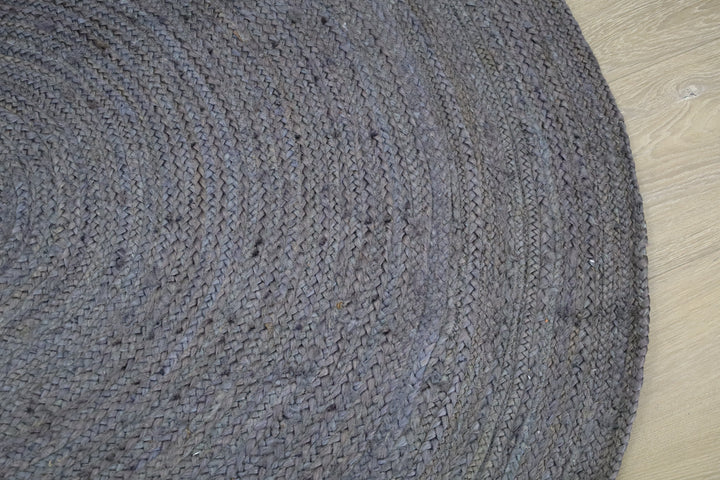 Phoenix Grey Oval Large Jute Rug
