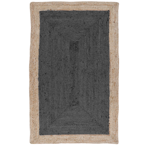 Phoenix Deep Grey Large Jute Rug for Living Room - Fab Habitat , Jute Rug, 