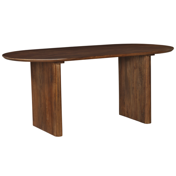 Purva Walnut Finish 190cm Dining Table - Fab Habitat , Kitchen & Dining Furniture, 