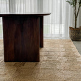 Purva Solid Wood Dining Table Close-Up – Natural Finish Timber Table – Buy Online in Australia
