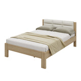 Raka Beige and Natural Queen Bed - Fab Habitat , Beds, 