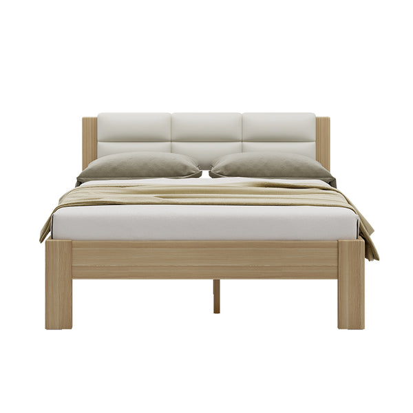 Raka Beige and Natural Queen Bed - Fab Habitat , Beds, 