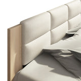 Raka Beige and Natural Queen Bed - Fab Habitat , Beds, 