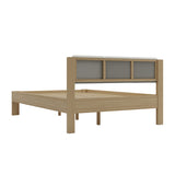 Raka Beige and Natural Queen Bed - Fab Habitat , Beds, 