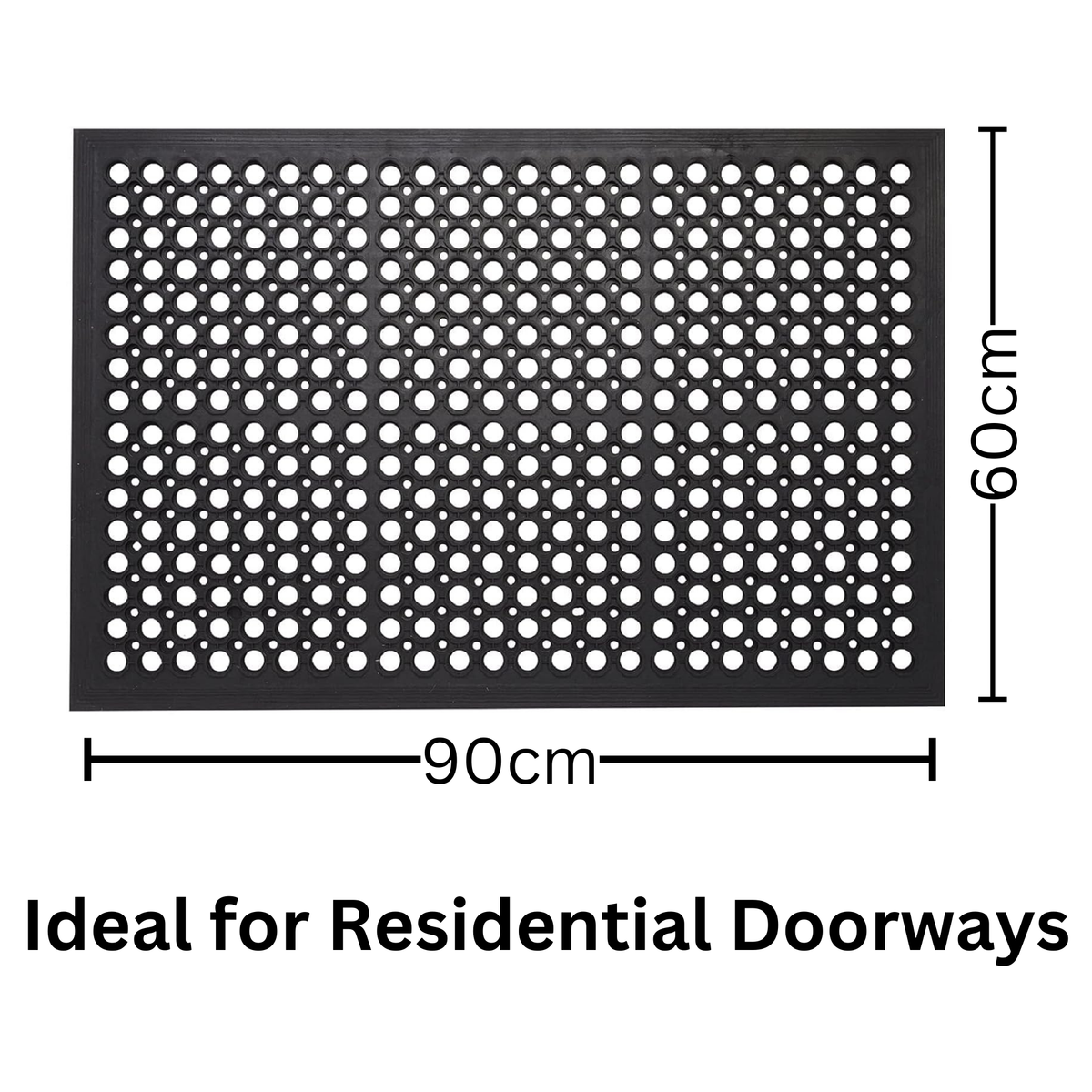 Commercial-grade ramp mat black rubber 90x150 cm – buy online in Australia