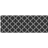 Renaissance Black & Grey Soft Padded Trellis Kitchen Mat - Fab Habitat , Soft Padded Kitchen Mats, 