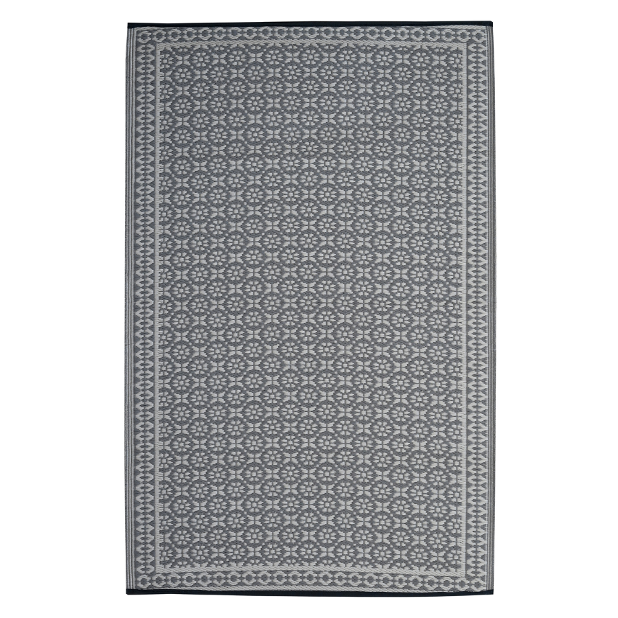 Ronda Grey Recycled Plastic Outdoor Large Rug - Fab Habitat , Recycled Plastic Rugs & Mats, 
