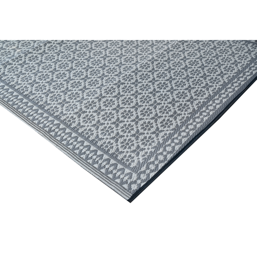 Ronda Grey Recycled Plastic Outdoor Large Rug - Fab Habitat , Recycled Plastic Rugs & Mats, 